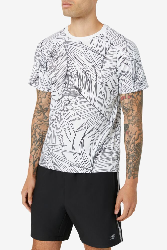 Fila Pickleball Short Sleeve Crew Blancas Blancas | FKXL16950