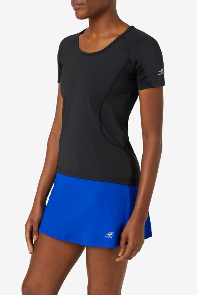 Fila Pickleball Short Sleeve Top Negras | EUDL16478