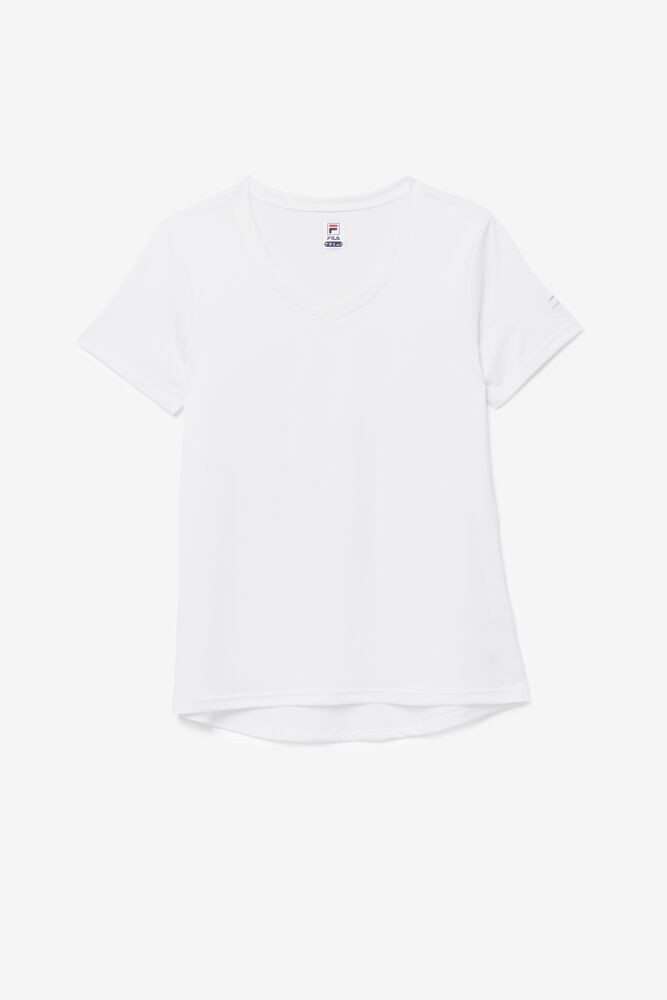 Fila Pickleball Silky V-neck Blancas | VXEY05837