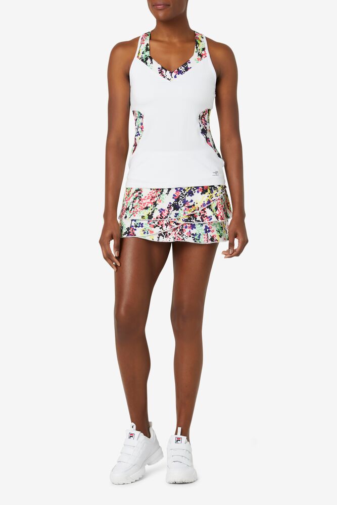 Fila Pickleball Tiered Printed Skort Multicolor Blancas | TFNK45173