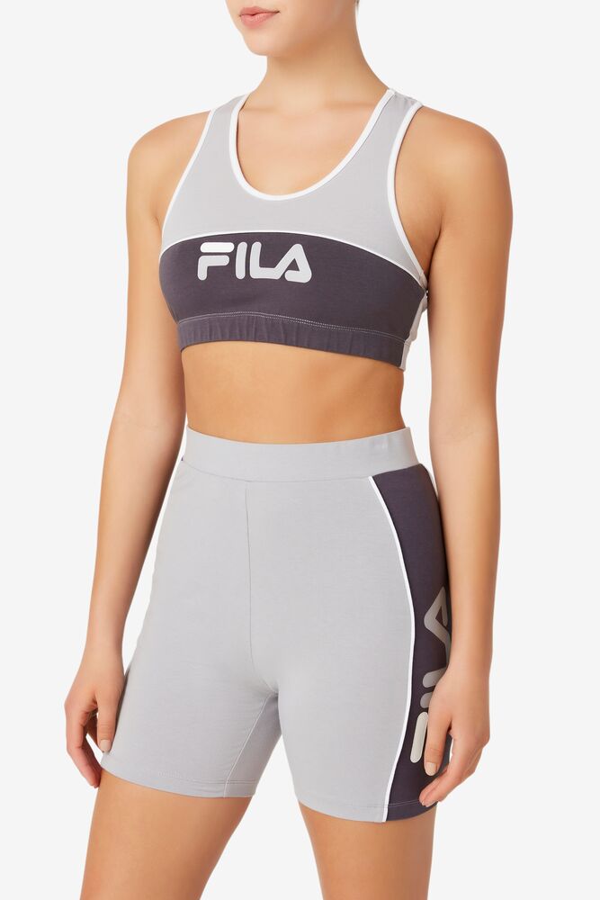 Fila Poesia Bra Top Plateadas Blancas | EFZH48659