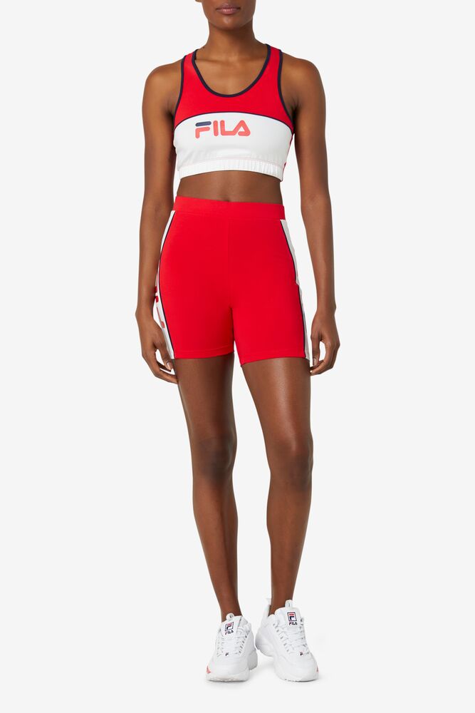 Fila Poesia Bra Top Rojas Blancas | BGQY06324