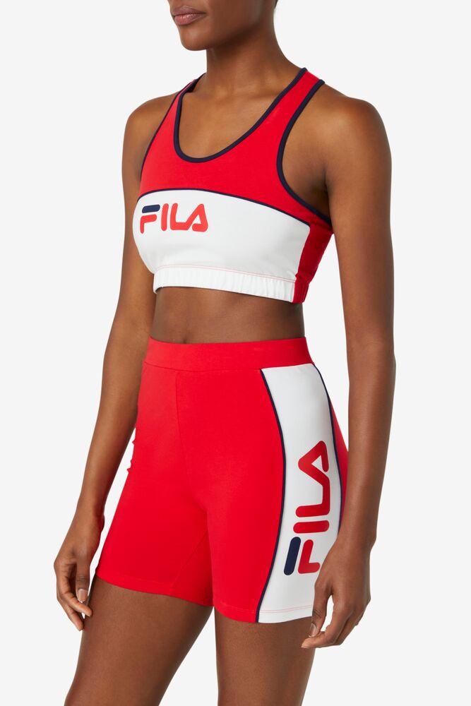 Fila Poesia Bra Top Rojas Blancas | IUEO39051