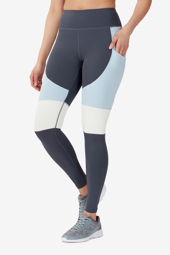 Fila Power Tight Azules Blancas | GAUZ72691