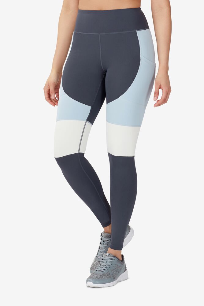 Fila Power Tight Azules Blancas | TGRJ54870