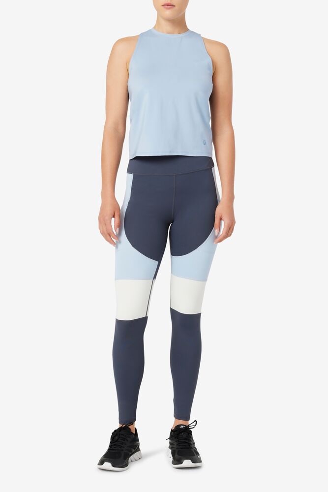 Fila Power Tight Azules Blancas | TGRJ54870