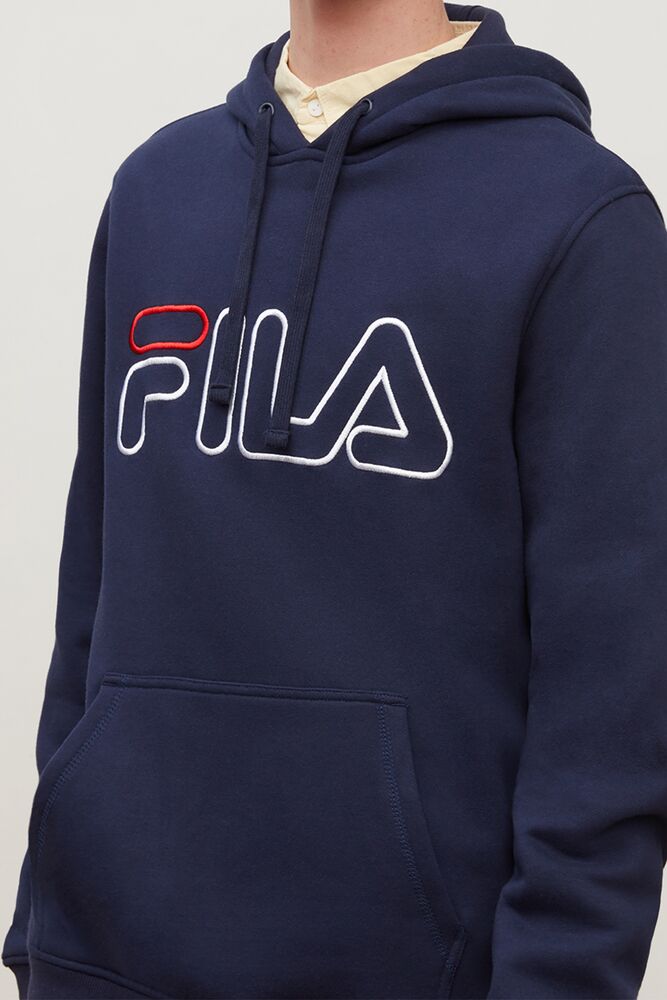 Fila Prati Hoodie Azul Marino Rojas Blancas | OALI37124