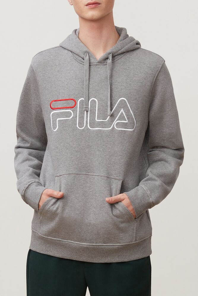 Fila Prati Hoodie Gris Rojas Blancas | UBOH94382