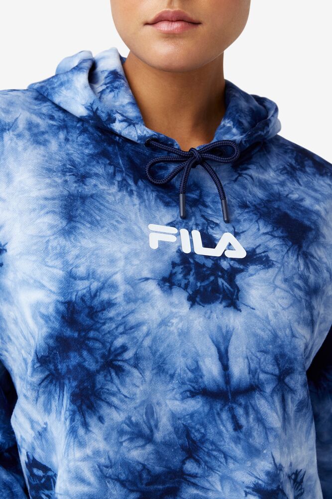 Fila Presley Tie Dye Hoodie Peacoattiedye | SQTW58372