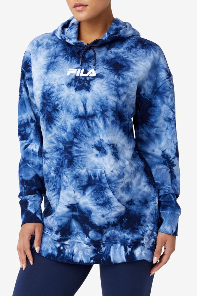 Fila Presley Tie Dye Hoodie Peacoattiedye | SQTW58372