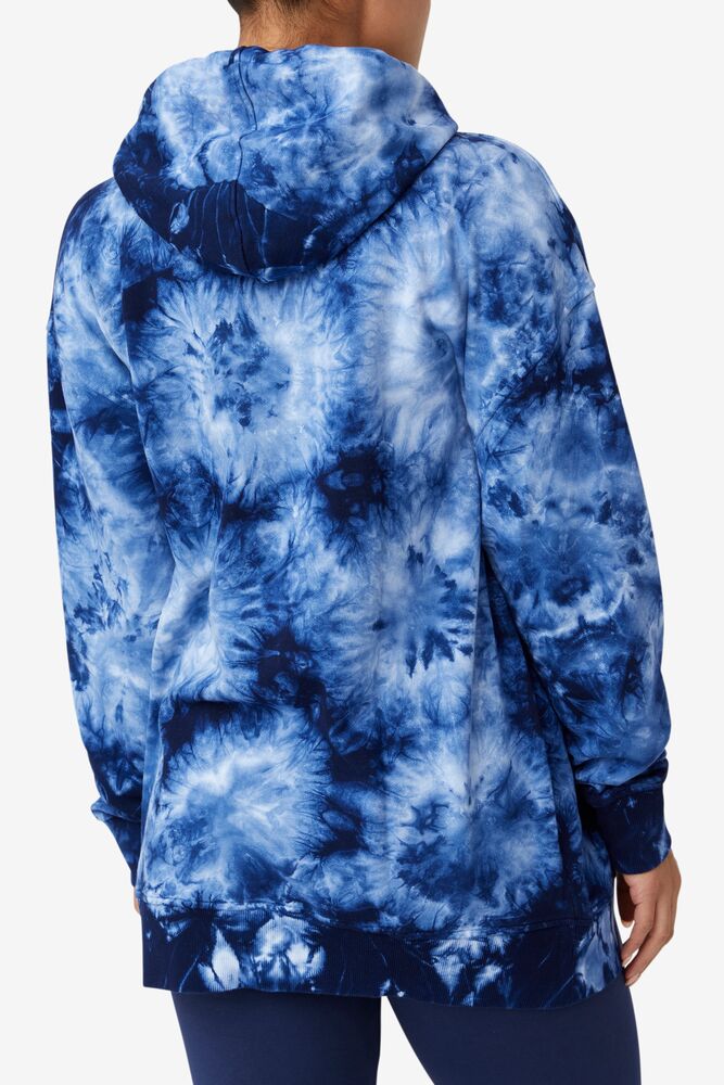 Fila Presley Tie Dye Hoodie Peacoattiedye | SQTW58372