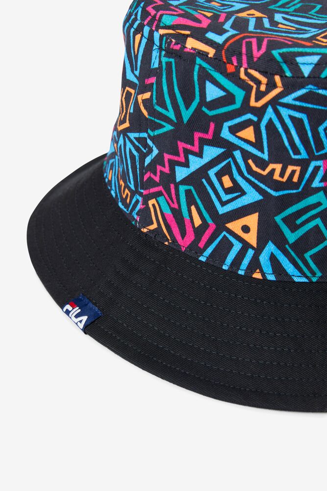 Fila Printed Twill Bucket Hat Negras | BJVE80732