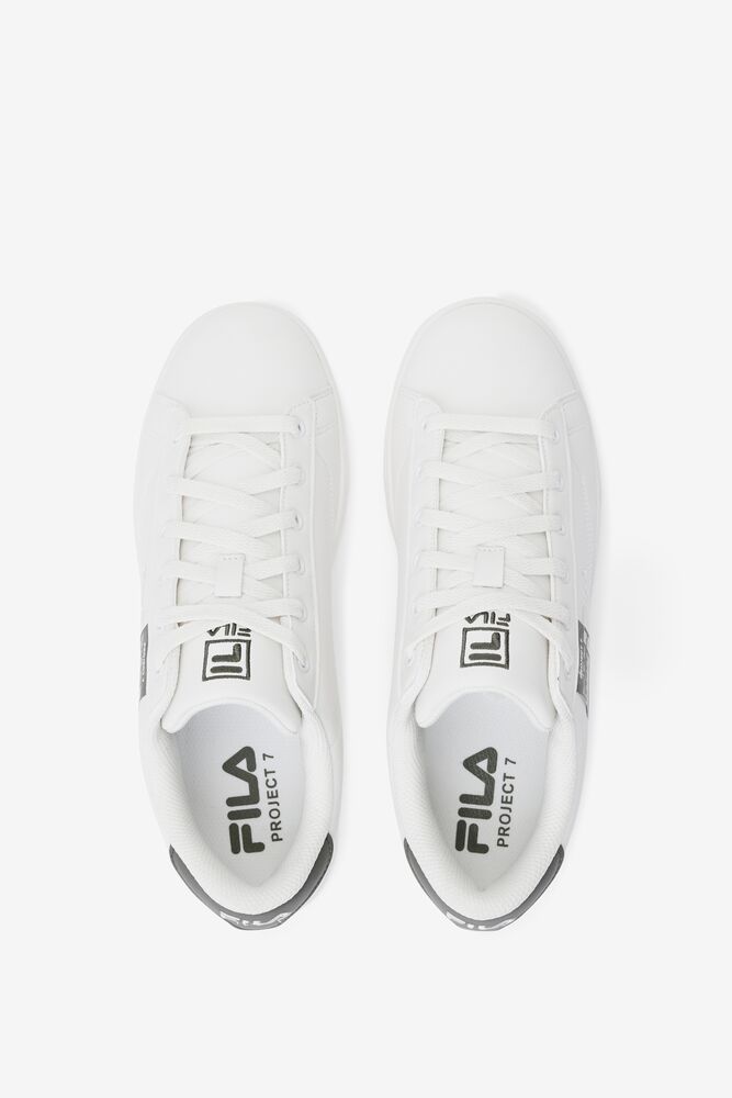 Fila Project 7 Court Ace Tennis Shoes Blancas Blancas Verde | KAER50932