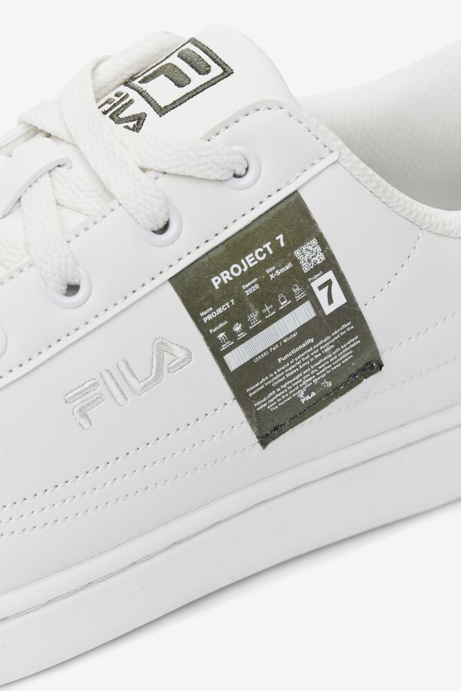 Fila Project 7 Court Ace Tennis Shoes Blancas Blancas Verde | KAER50932