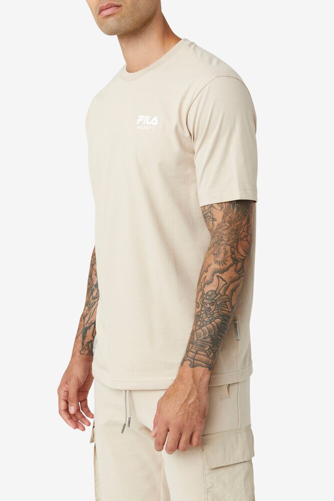 Fila Project 7 Logo T-shirt Beige | REQF54918