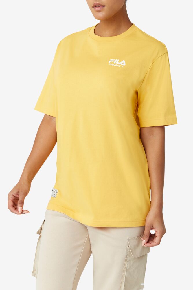 Fila Project 7 Logo T-shirt Moutarde | PMWJ52604