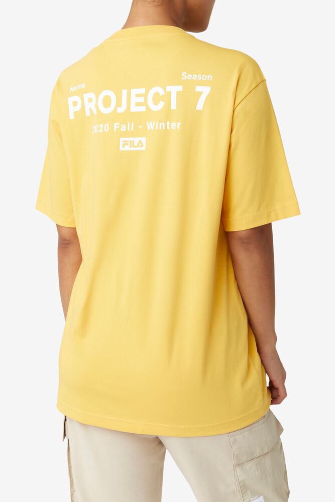 Fila Project 7 Logo T-shirt Moutarde | PMWJ52604