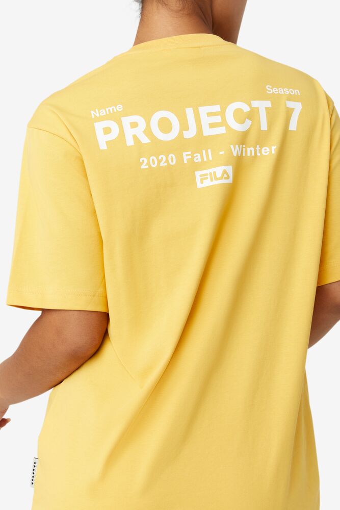 Fila Project 7 Logo T-shirt Moutarde | PMWJ52604