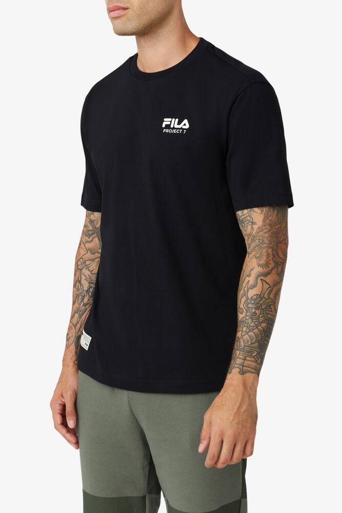 Fila Project 7 Logo T-shirt Negras | BJVU92853