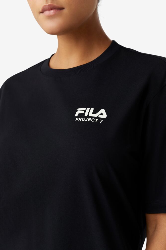 Fila Project 7 Logo T-shirt Negras | BJVU92853