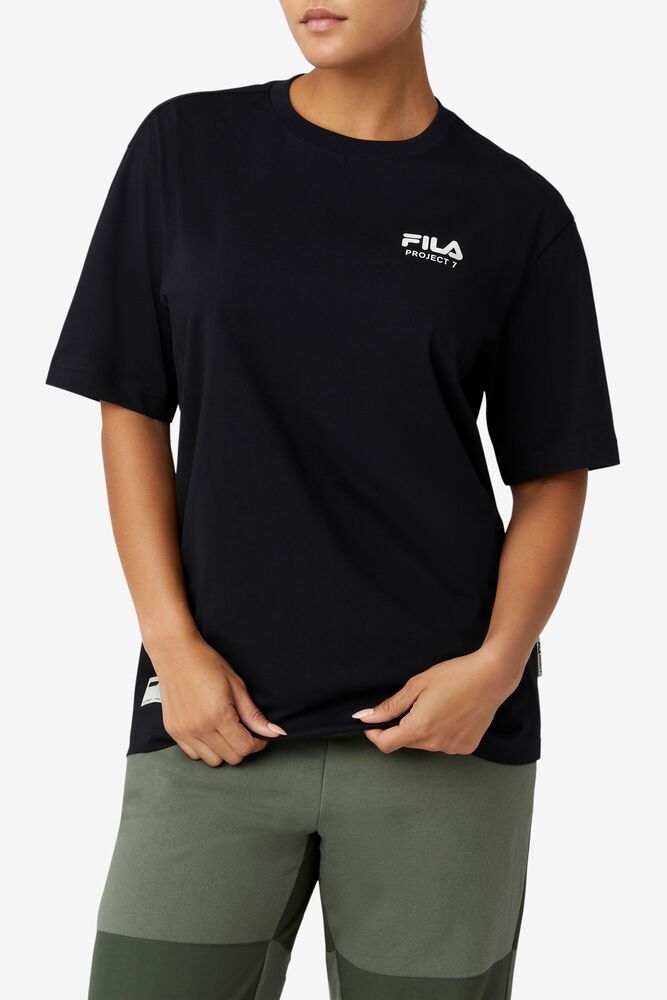 Fila Project 7 Logo T-shirt Negras | MCUQ21308