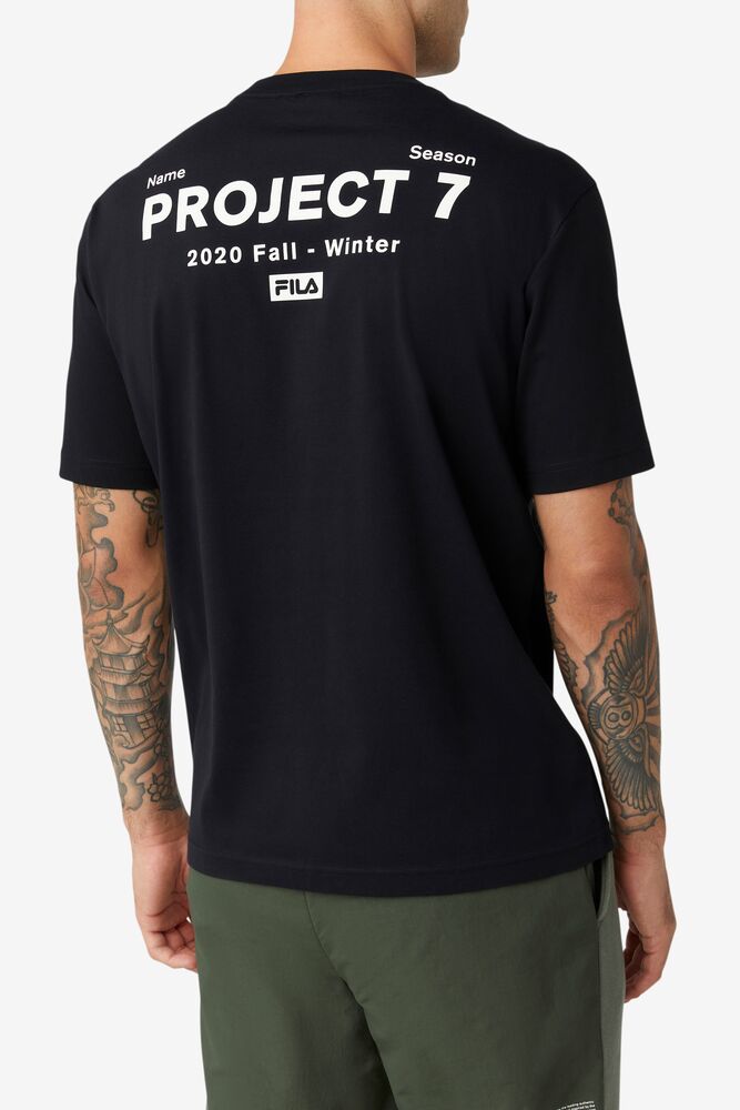 Fila Project 7 Logo T-shirt Negras | MCUQ21308