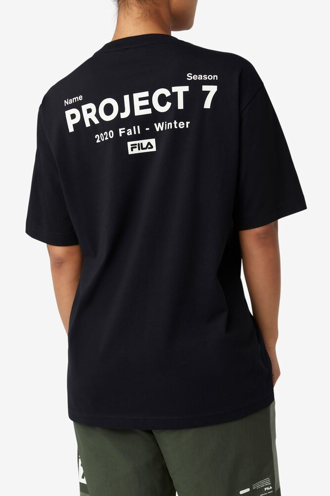 Fila Project 7 Logo T-shirt Negras | MCUQ21308