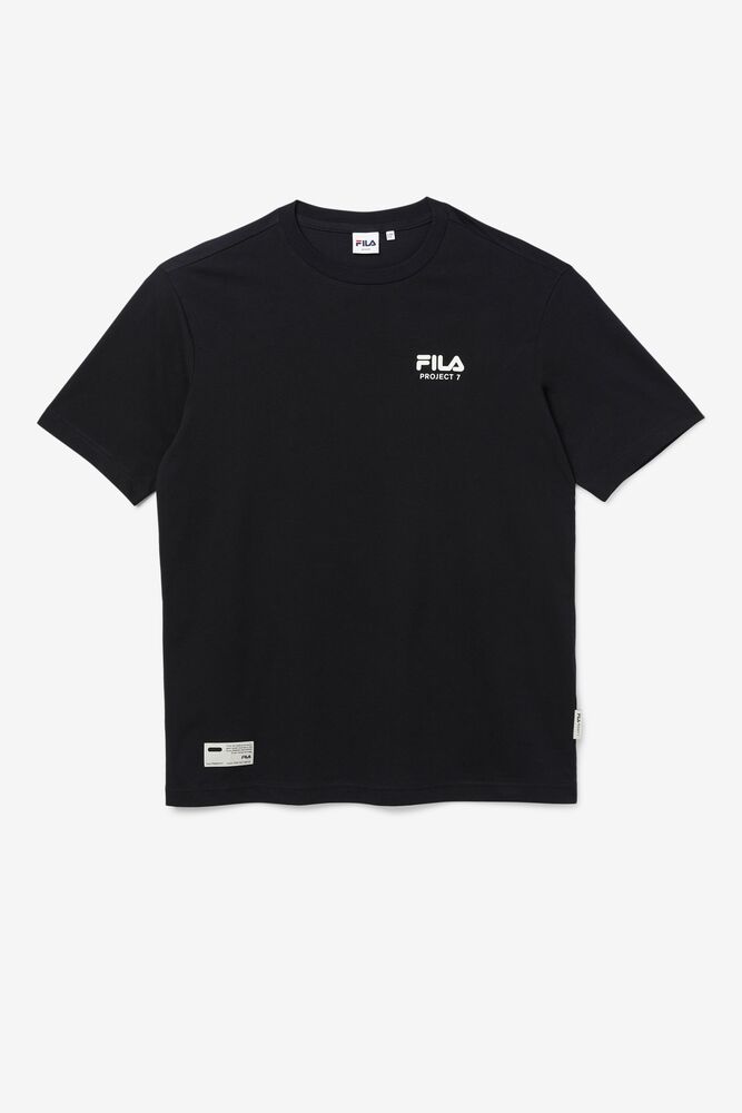 Fila Project 7 Logo T-shirt Negras | NXIA39682