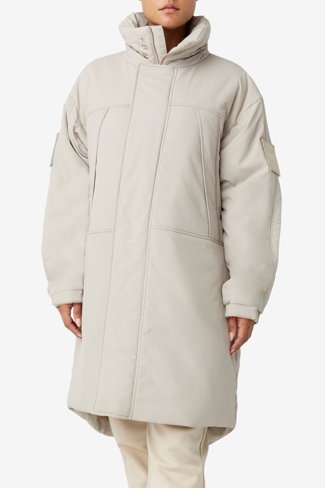 Fila Project 7 Long Padded Coat Beige | FXAO02497