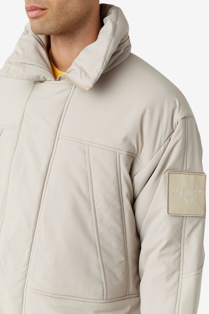 Fila Project 7 Long Padded Coat Beige | NCML23947