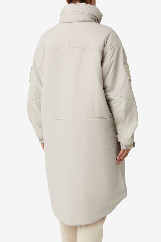 Fila Project 7 Long Padded Coat Beige | NCML23947