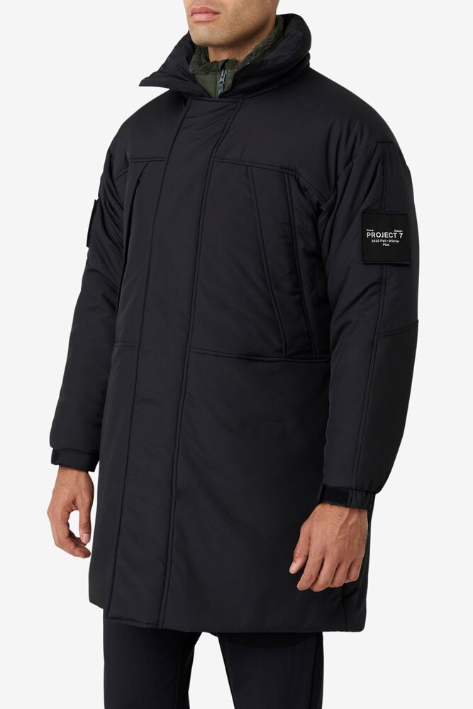 Fila Project 7 Long Padded Coat Negras | CRHL97142