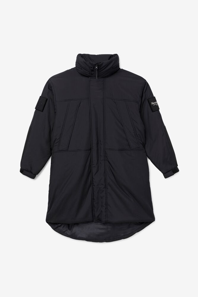 Fila Project 7 Long Padded Coat Negras | RTVE02961