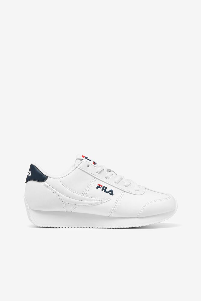 Fila Province Tennis Shoes Blancas Azul Marino Rojas | VTOM47580