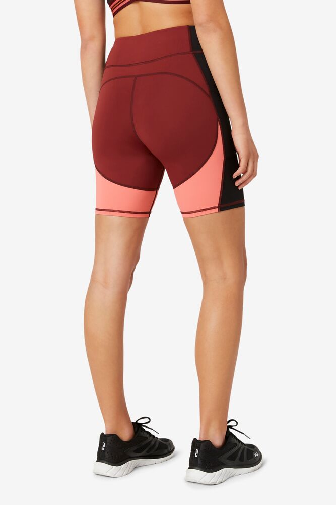 Fila Push Yourself Bike Short Chocolate Rosas Negras | FJMB81547