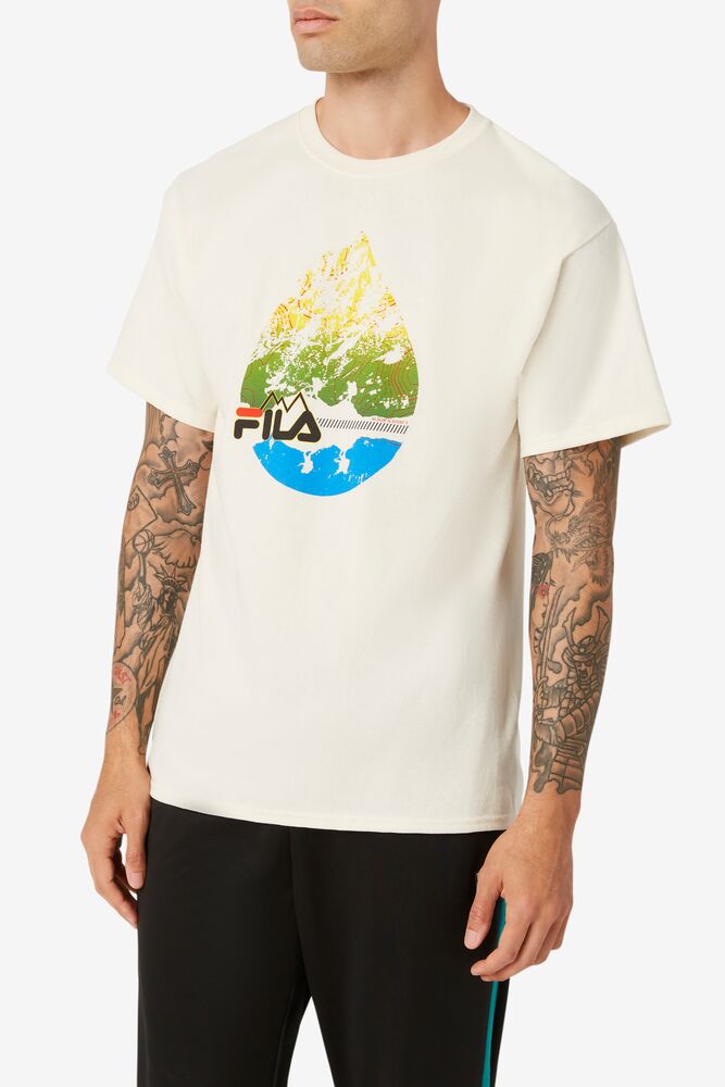 Fila Raindrop Tee 132 Gardenia | BDLJ61708