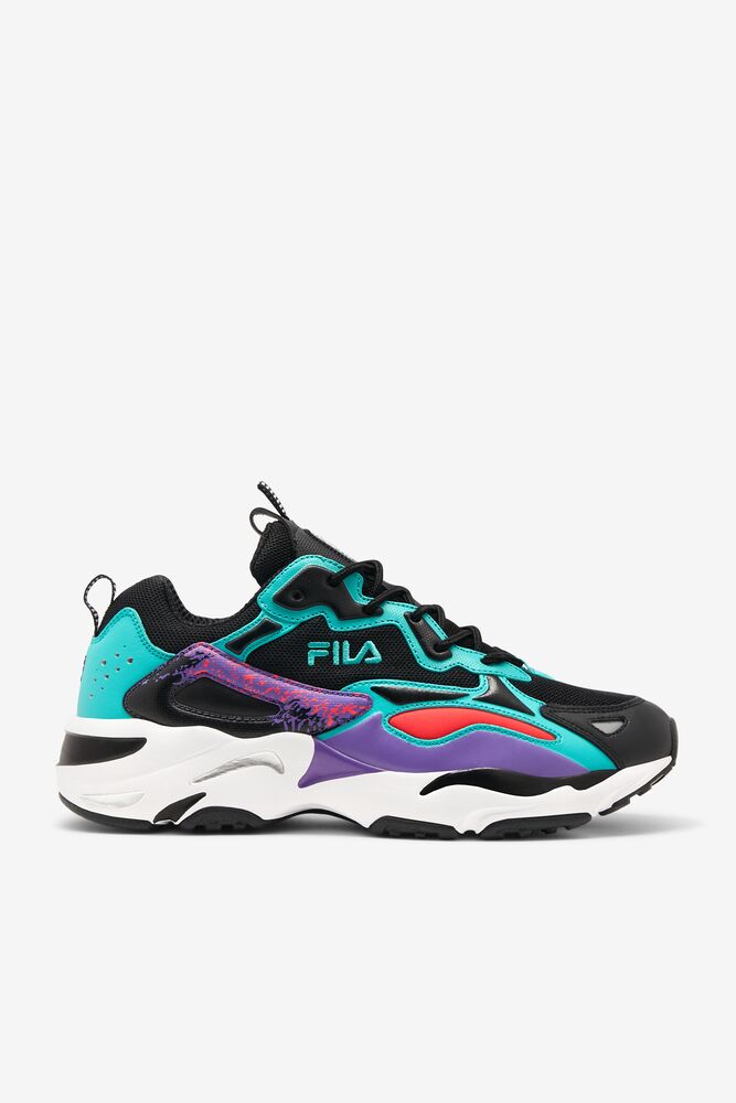 Fila Ray Tracer 2 Nxt Sneakers Negras Moradas Blancas | AXEF91732