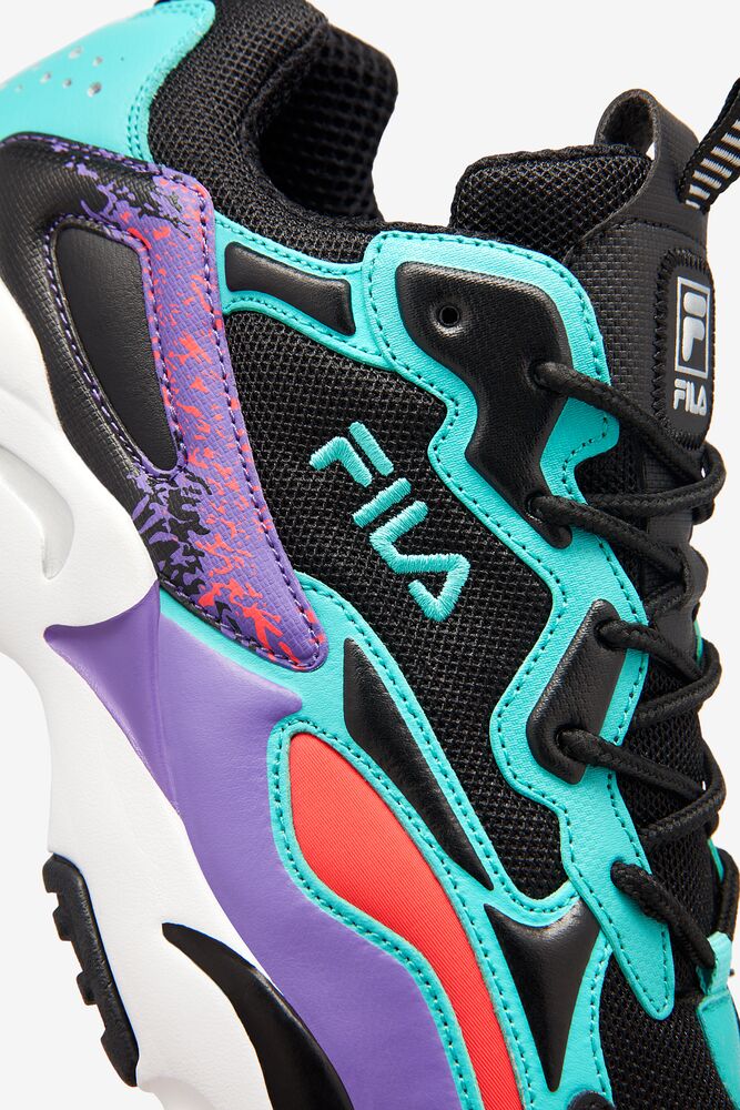 Fila Ray Tracer 2 Nxt Sneakers Negras Moradas Blancas | JKMD07385