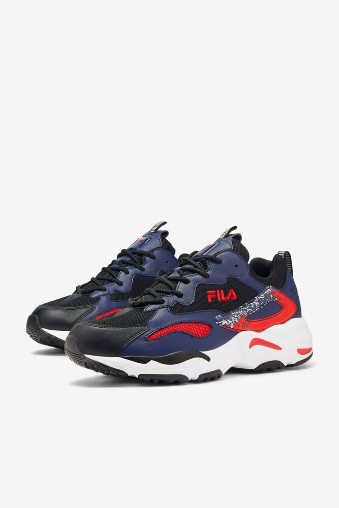 Fila Ray Tracer 2 Sneakers Negras Blancas Azules | XBOZ51794