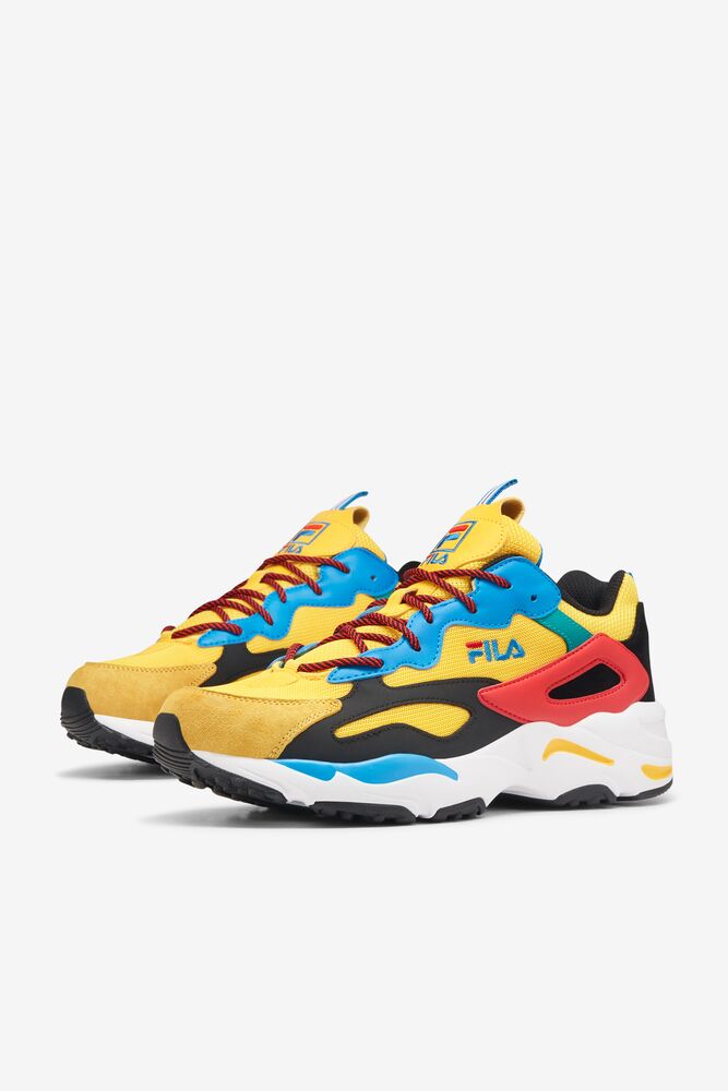 Fila Ray Tracer Festival Sneakers Amarillo Negras Azules | NWQX73129