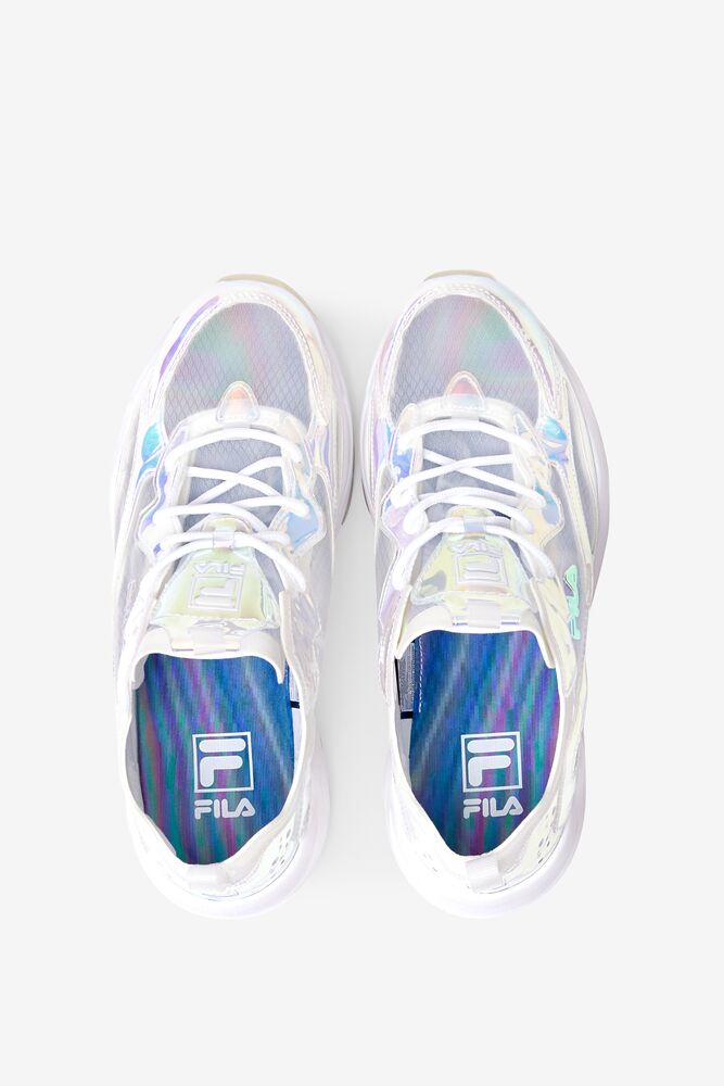 Fila Ray Tracer Iridescent Sneakers Blancas Blancas | JQYV73952