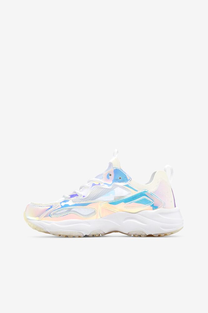 Fila Ray Tracer Iridescent Sneakers Blancas Blancas | JQYV73952