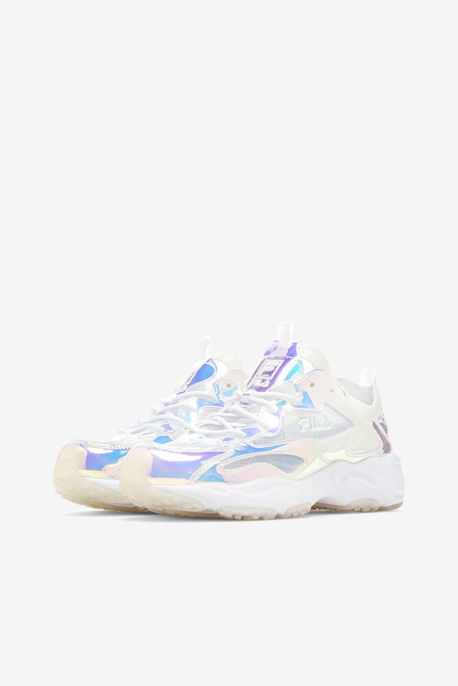 Fila Ray Tracer Iridescent Sneakers Blancas Blancas | JQYV73952