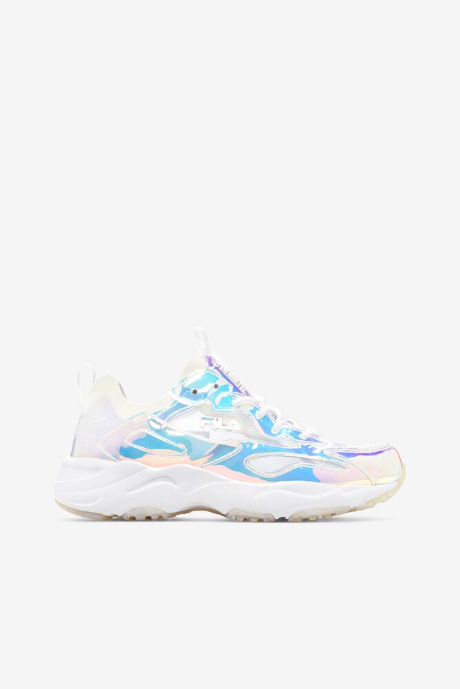 Fila Ray Tracer Iridescent Sneakers Blancas Blancas | JQYV73952