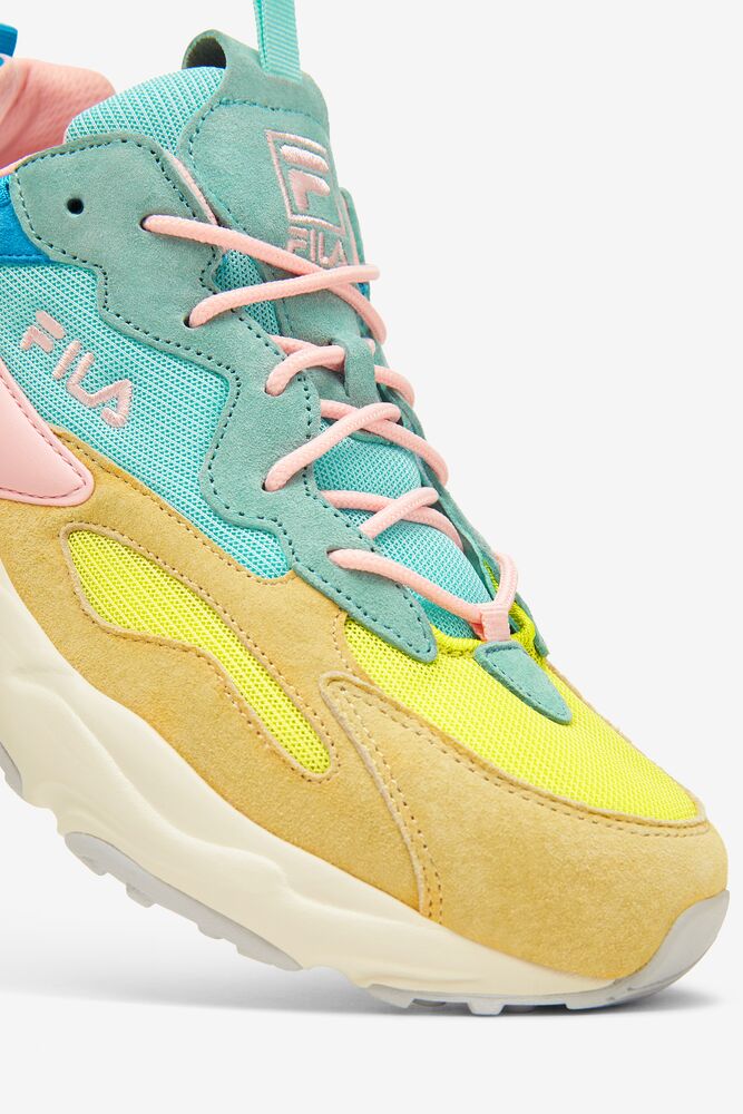 Fila Ray Tracer Lab Premium Sneakers Amarillo Azules | XOPC95014