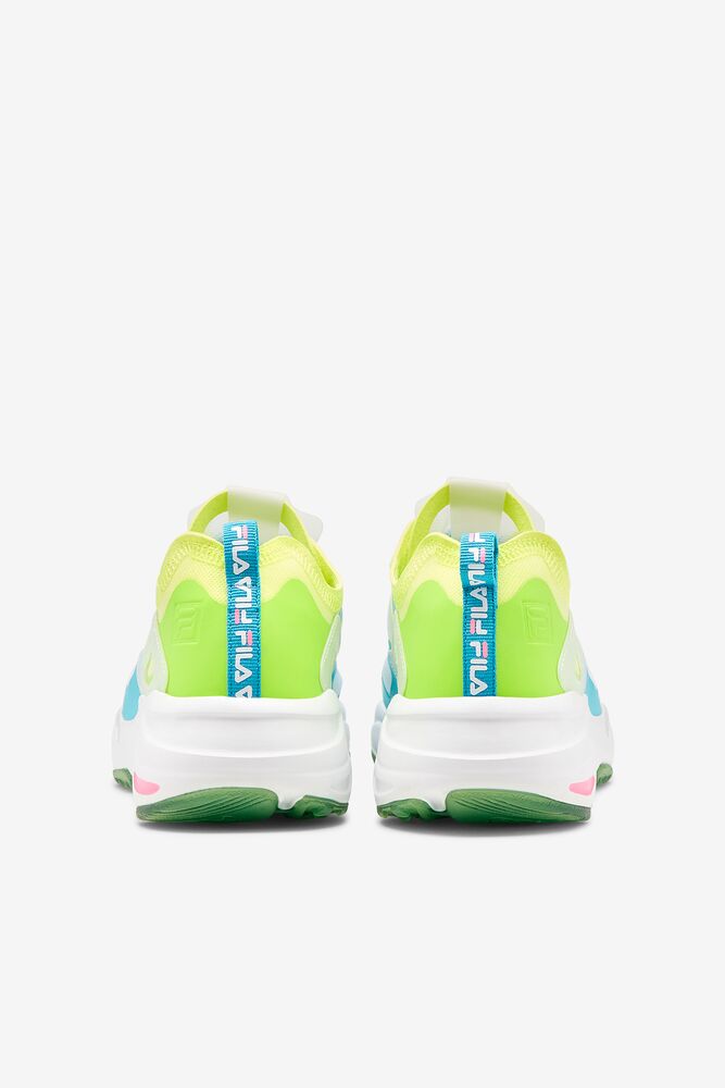 Fila Ray Tracer Lite Sneakers Amarillo Verde Azules | OQNV31057