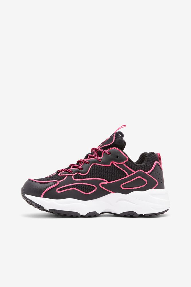 Fila Ray Tracer Neon Sneakers Blk/Pglo/Wht | PSQW30174