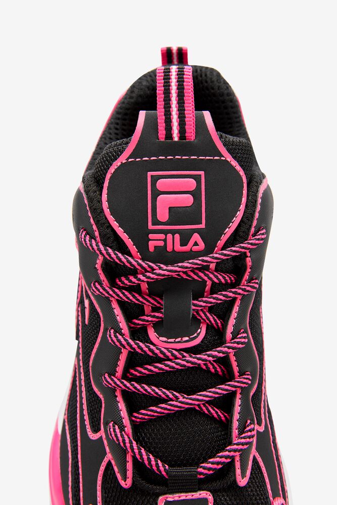 Fila Ray Tracer Neon Sneakers Blk/Pglo/Wht | PSQW30174