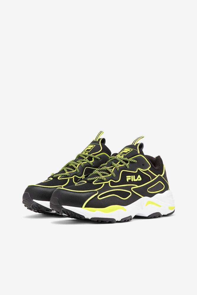 Fila Ray Tracer Neon Sneakers Blk/Sfty/Wht | CNVR84263