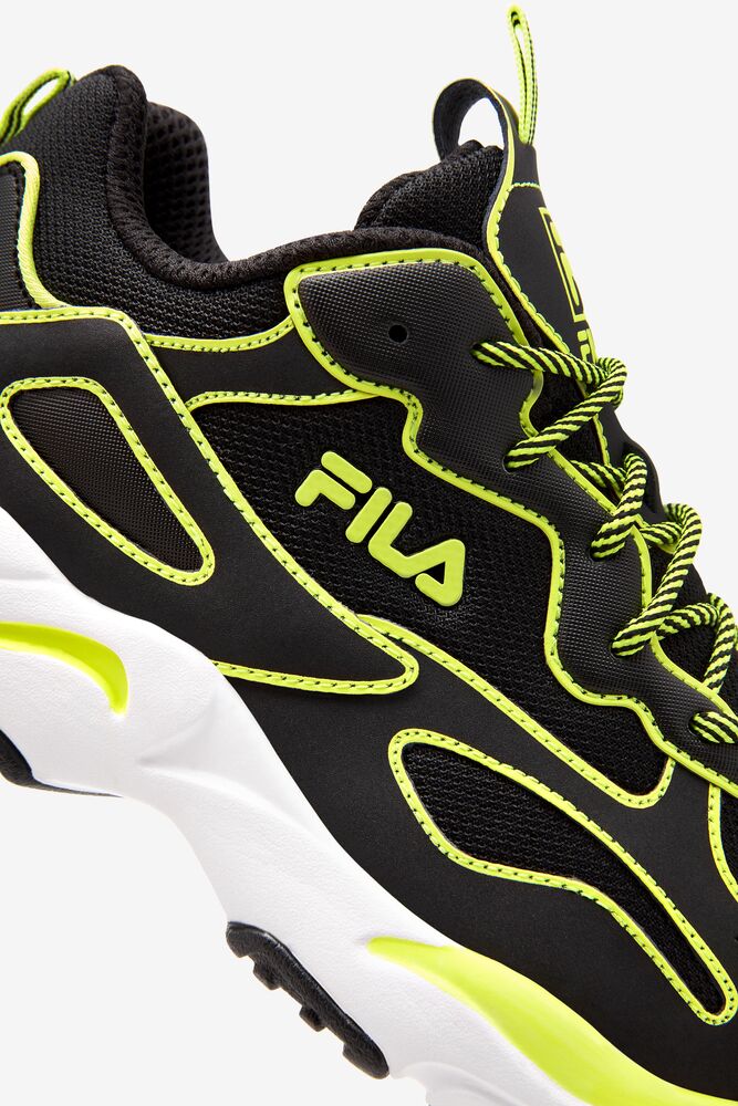 Fila Ray Tracer Neon Sneakers Blk/Sfty/Wht | CNVR84263